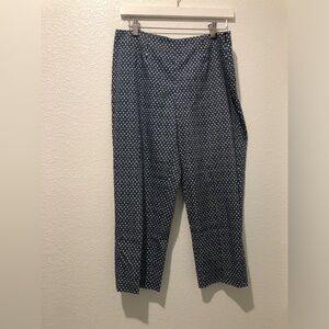 Piazza Sempione Audrey Navy Patterned Pant Size 46